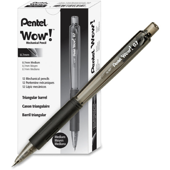 Wow! Retractable Mechanical Pencil (0.7mm), Black Barrel - AL407A