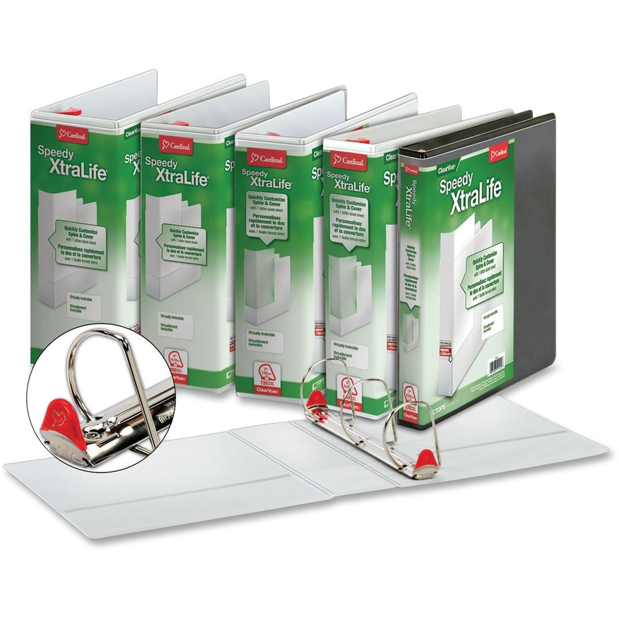 Cardinal White Speedy XtraLife Slant-D Binder - 59140