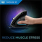 Adesso iMouse Vertical Ergonomic Mouse Black with Blue LED light - IMOUSE E1