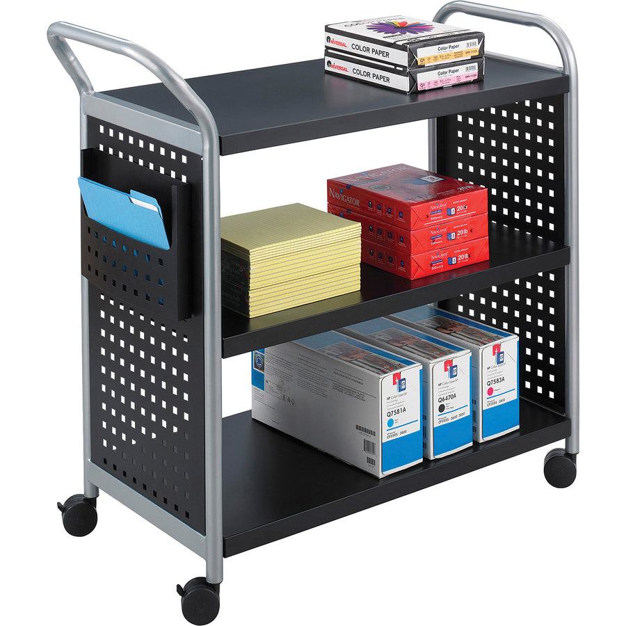 Safco Scoot 3 Shelf Utility Cart - 5339BL