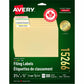 Avery Assorted Filing Labels with TrueBlock™ Technology for Laser and Inkjet Printers, 3-7/16" x 2/3"