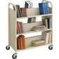 Safco Steel Shelf Double-Sided Book Carts, 6-Shelf Cart - 5357SA