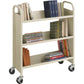 Safco Steel 3-Shelf Single-Sided Book Carts - 5358SA