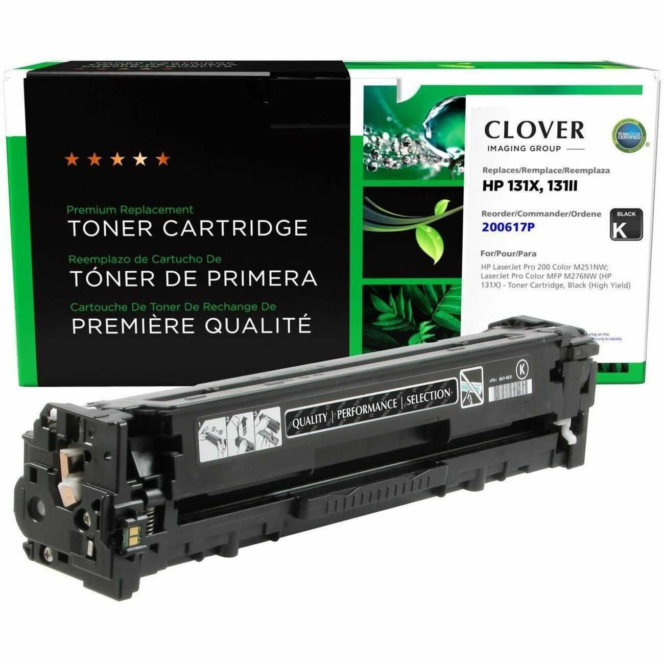 CIG Remanufactured High Yield Laser Toner Cartridge 131X, 131 II (Canon 131II, Canon 6273B001AA, CF210X) - Black - 1 Each