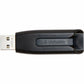 Microban 128GB Store 'n' Go V3 USB 3.2 Gen 1 Flash Drive - Gray - 49189