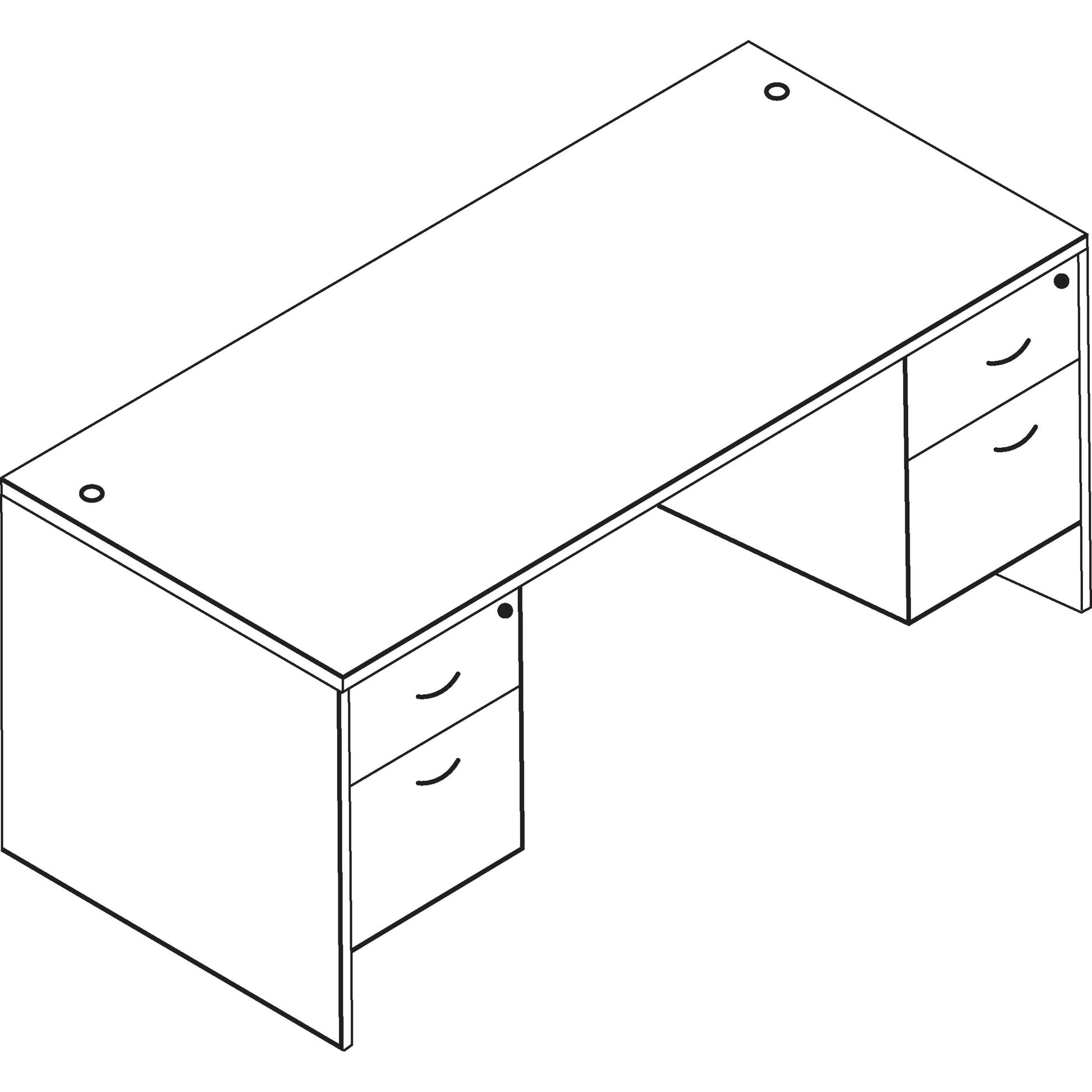 OSP Furniture Double Pedestal Desk 60"x30"