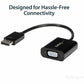 StarTech.com DisplayPort to VGA Adapter, Active DP to VGA Converter, 1080p Video, DP to VGA Adapter Dongle (Digital to Analog), DP 1.2 - DP2VGA3