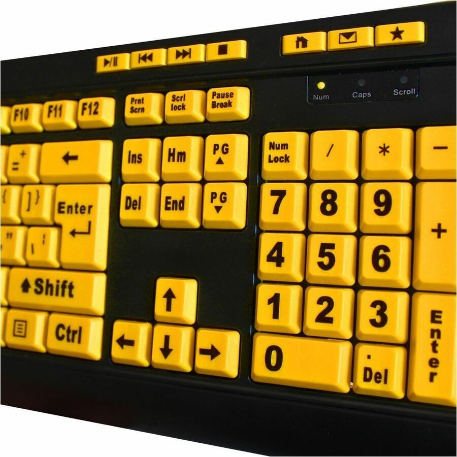 Adesso Luminous Large Print Desktop Keyboard - AKB-132UY