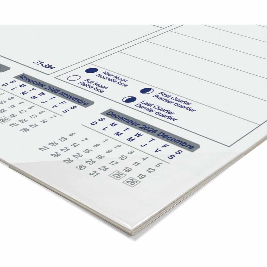 Blueline Net Zero Carbon Monthly Desk Pad Calendar, 22" x 17" , Bilingual - C177847B