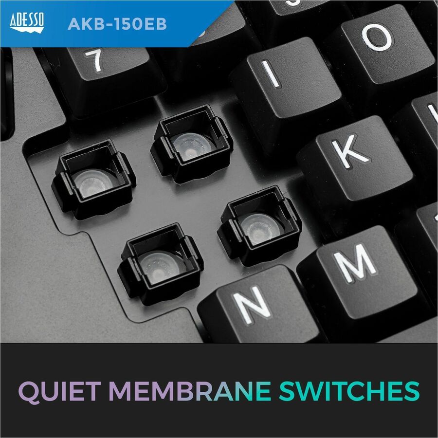 Adesso Tru-Form 150 Ergonomic Keyboard - AKB-150EB