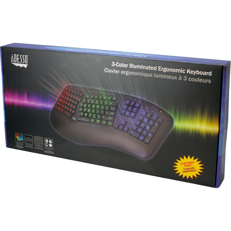 Adesso Tru-Form 150 Ergonomic Keyboard - AKB-150EB
