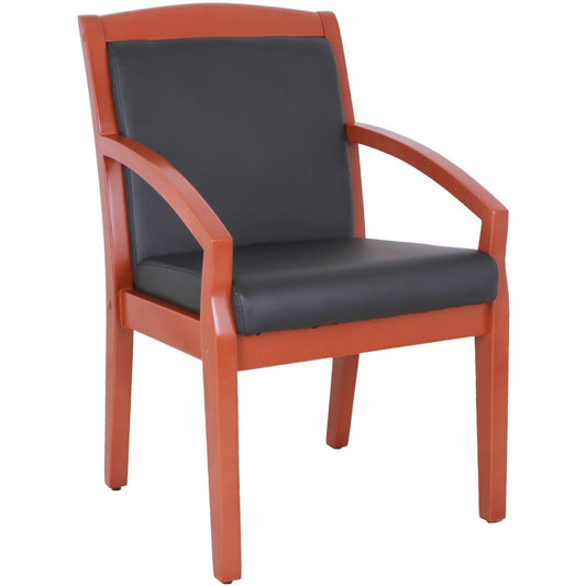 Lorell Sloping Arms Wood Frame Guest Chair