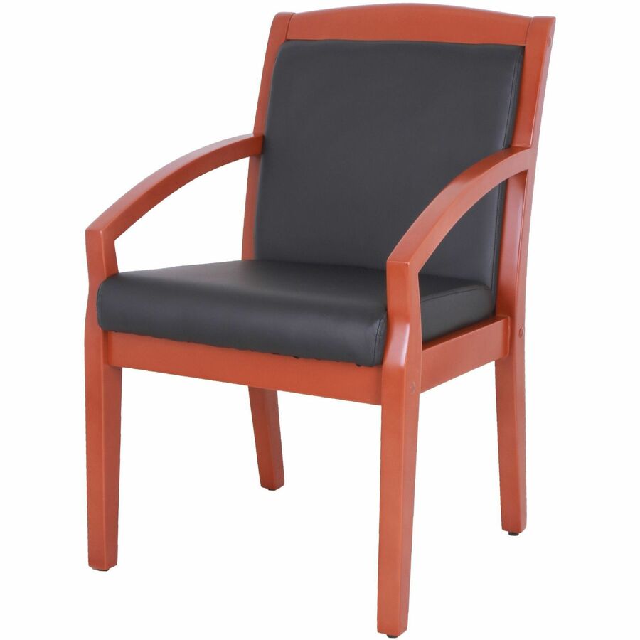 Lorell Sloping Arms Wood Frame Guest Chair - 20014