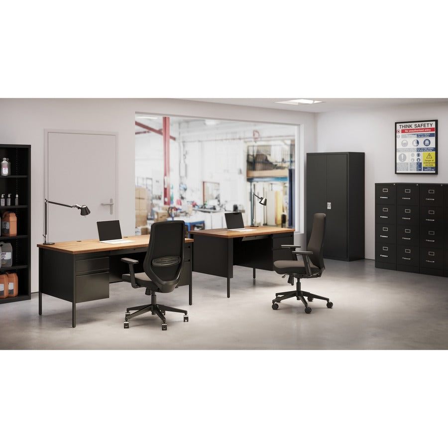Lorell Fortress Series Double-Pedestal Desk - 60927