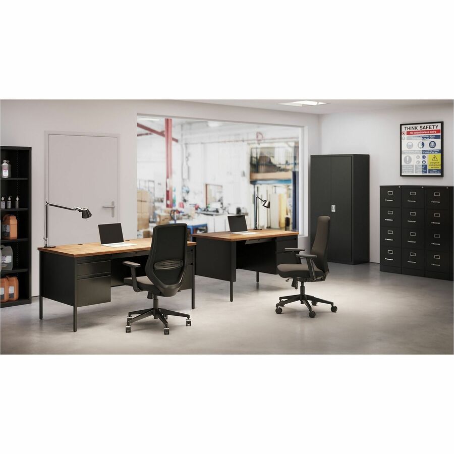 Lorell Fortress Series Double-Pedestal Desk - 60927