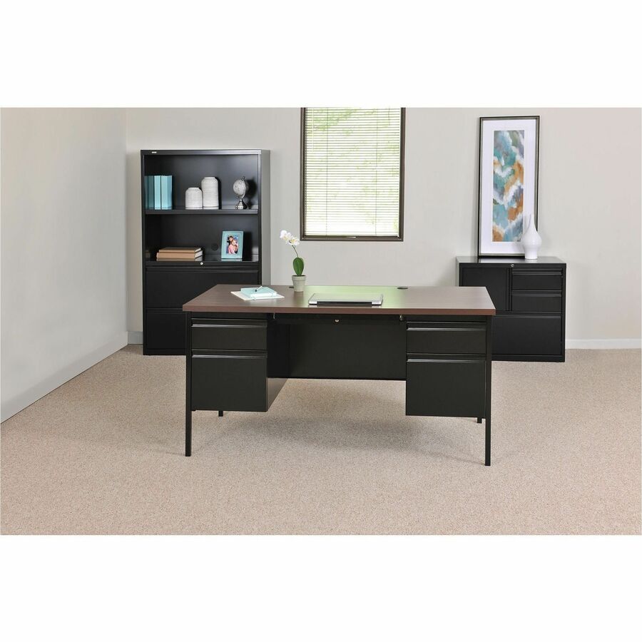 Lorell Fortress Series Double-Pedestal Desk - 60927