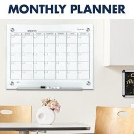 Quartet Infinity Magnetic Glass Dry Erase Calendar Board - 3413820106