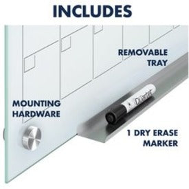 Quartet Infinity Magnetic Glass Dry Erase Calendar Board - 3413820106