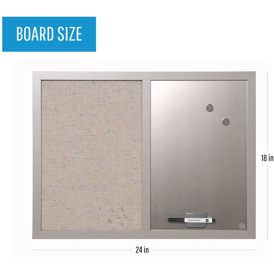 MasterVision MV Fabric/Dry-erase Bulletin Board - MX04331608