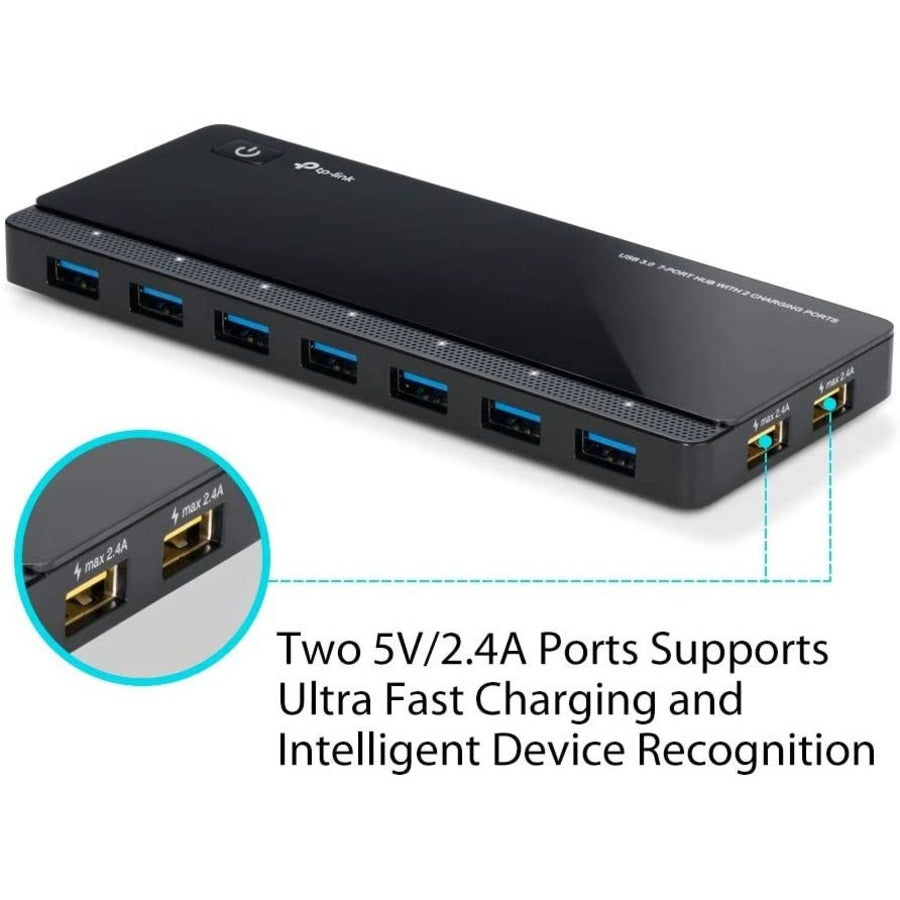 TP-Link USB 3.0 7-Port Hub with 2 Charging Ports - UH720