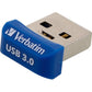 Verbatim 32GB Store 'n' Stay Nano USB 3.0 Flash Drive - Blue - 98710