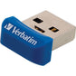 Verbatim 64GB Store 'n' Stay Nano USB 3.0 Flash Drive - Blue - 98711