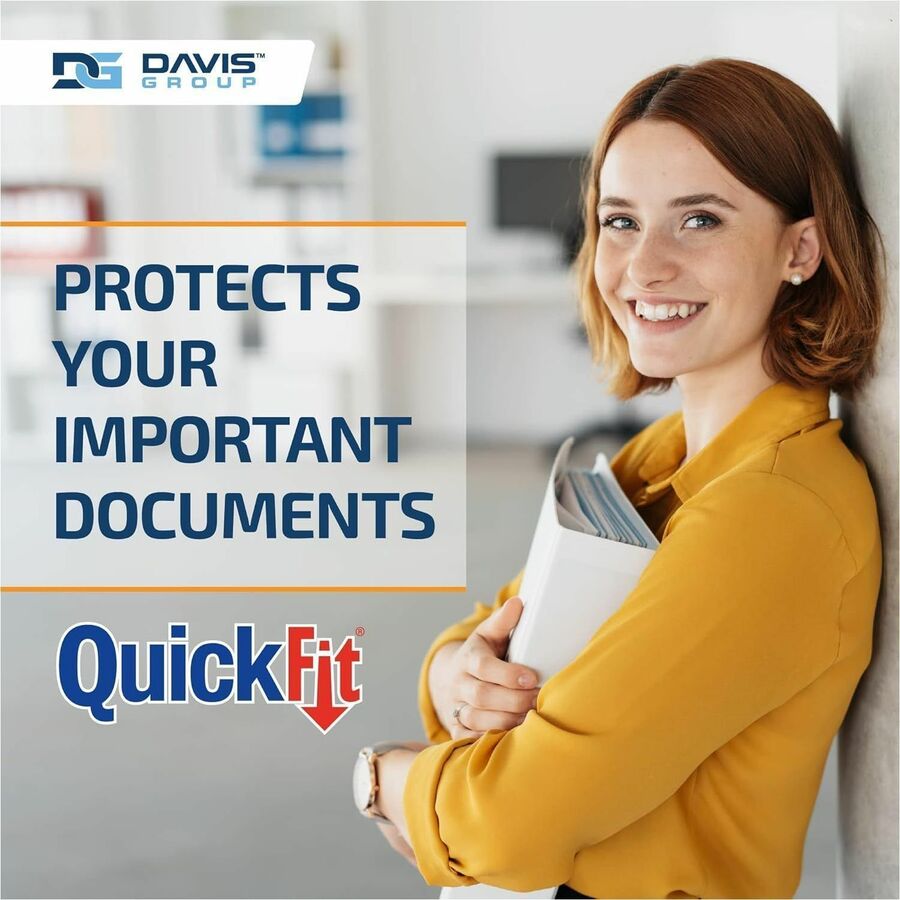 QuickFit View Binder, 3-Ring Binder, Angle D Ring, 4 Inch, Black - 8706-01