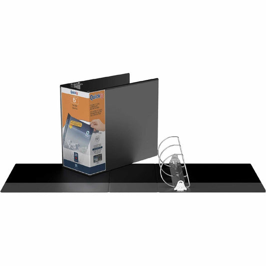 QuickFit View Binder, 3-Ring Binder, Angle D Ring, 5 Inch, Black