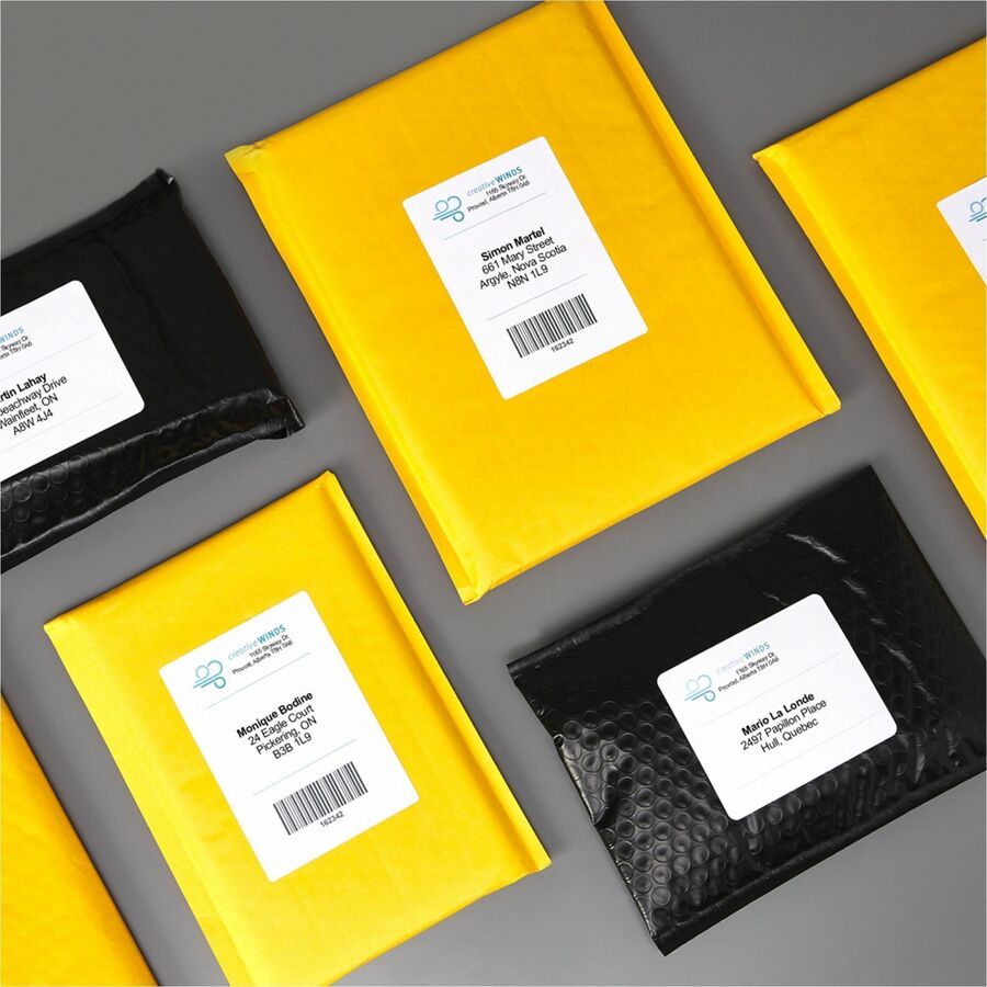 Avery White Rectangle Labels with TrueBlock&reg;, Permanent Adhesive, for Laser and Inkjet Printers, 8-1/2" x 5-1/2" - 05126