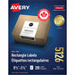 Avery White Rectangle Labels with TrueBlock&reg;, Permanent Adhesive, for Laser and Inkjet Printers, 8-1/2" x 5-1/2"