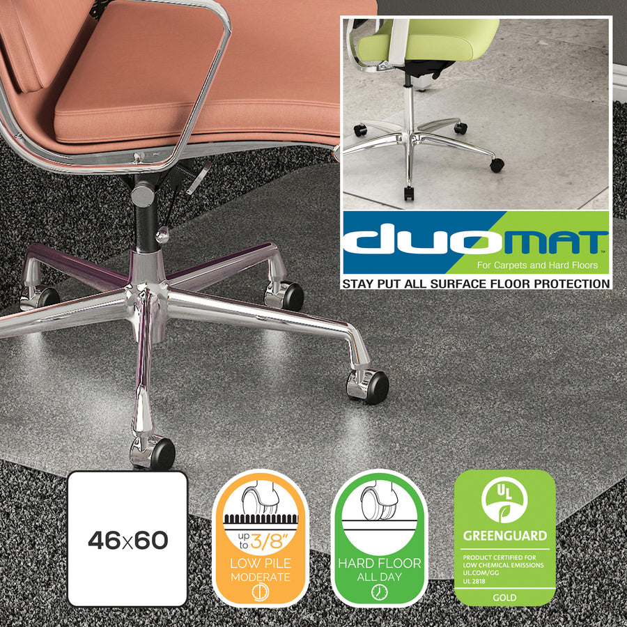 Deflecto DuoMat Carpet/Hard Floor Chairmat - CM23442FDU