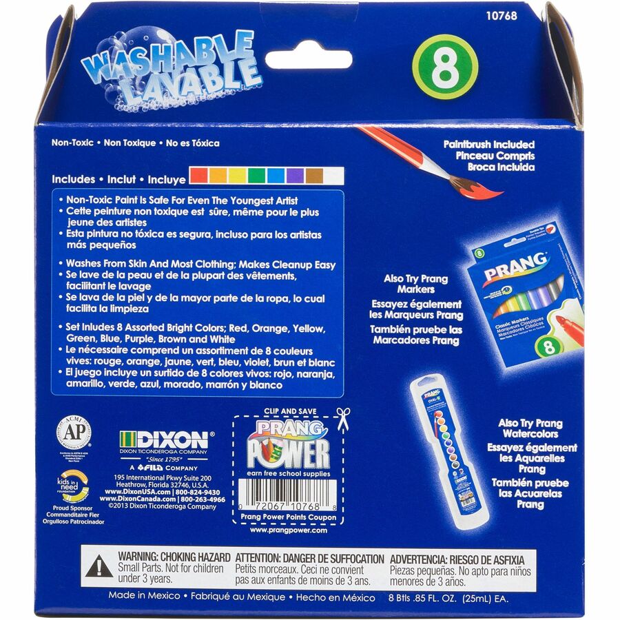 Prang Washable Tempera Paint Set - 10768