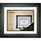 St. James&reg; Certificate/Diploma/Document Frame, 8.5x11" , Tuxedo Black with Double Mat White/Black, 83910 - 83910
