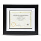 St. James&reg; Certificate/Diploma/Document Frame, 8.5x11" , Tuxedo Black with Double Mat White/Black, 83910