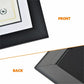 St. James&reg; Certificate/Diploma/Document Frame, 8.5x11" , Tuxedo Black with Double Mat White/Black, 83910 - 83910