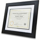St. James&reg; Certificate/Diploma/Document Frame, 8.5x11" , Tuxedo Black with Double Mat White/Black, 83910 - 83910