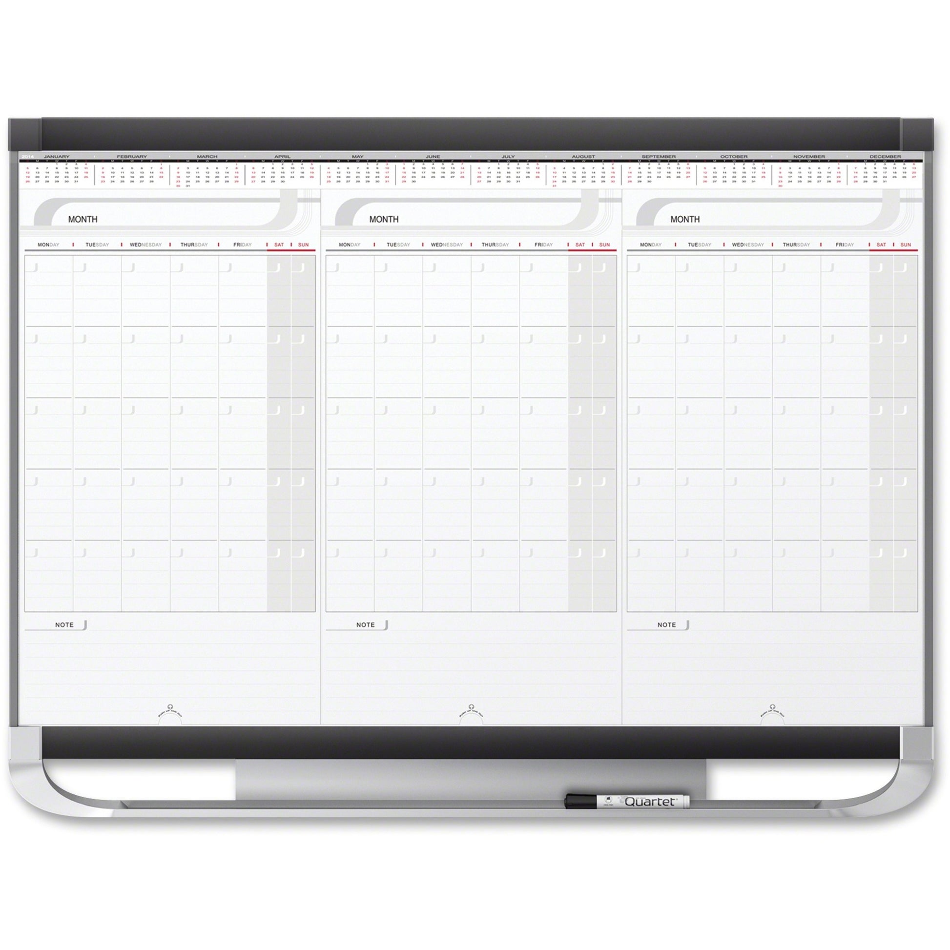 Quartet Prestige Modular 3-month Erase Calendar