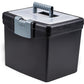 Storex Portable File Box with Top Organizer - 61504B03C