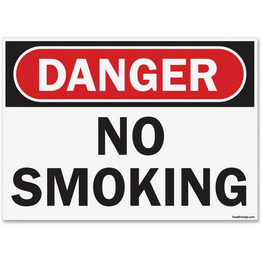 Headline OSHA Safety Sign Danger No Smoking