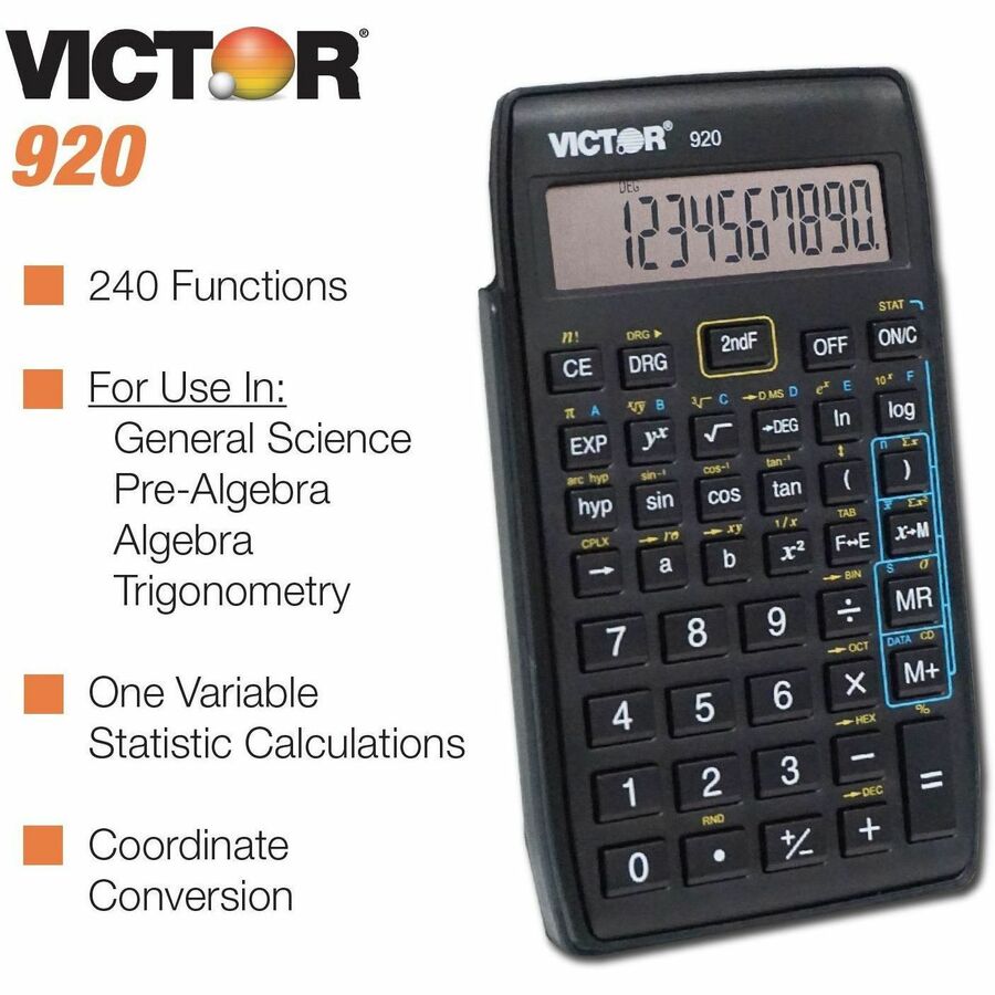Victor 10-Digit Compact Scientific Calculator - 920