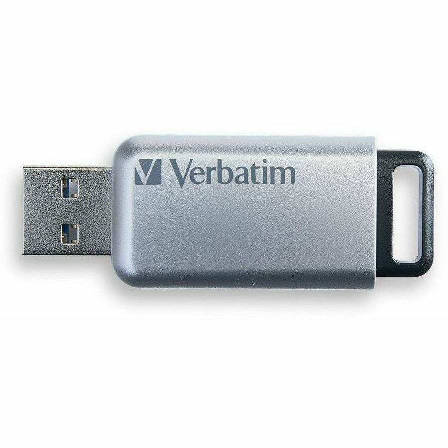Verbatim 64GB Store'n' Go Secure Pro USB 3.0 Flash Drive with AES 256 Hardware Encryption - Silver - 98666