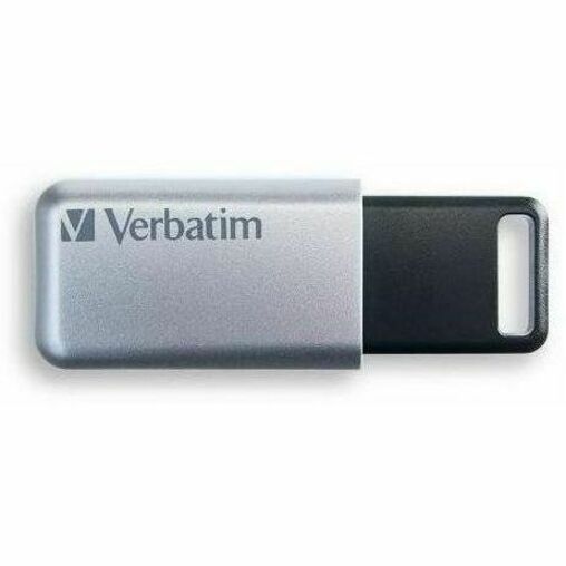 Verbatim 64GB Store'n' Go Secure Pro USB 3.0 Flash Drive with AES 256 Hardware Encryption - Silver - 98666
