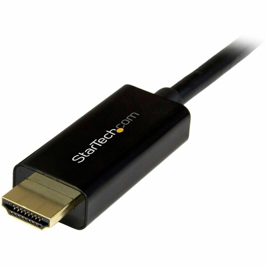 StarTech.com 6ft (2m) DisplayPort to HDMI Cable, 4K 30Hz Video, DP 1.2 to HDMI Adapter Cable Converter for HDMI Monitor/Display, Passive - DP2HDMM2MB