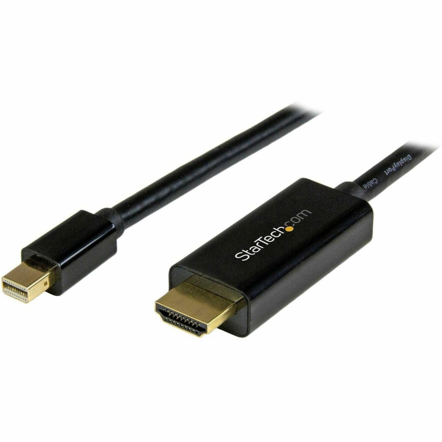 StarTech.com 6ft (2m) Mini DisplayPort to HDMI Cable, 4K 30Hz Video, Mini DP to HDMI Adapter/Converter Cable, mDP to HDMI Monitor/Display