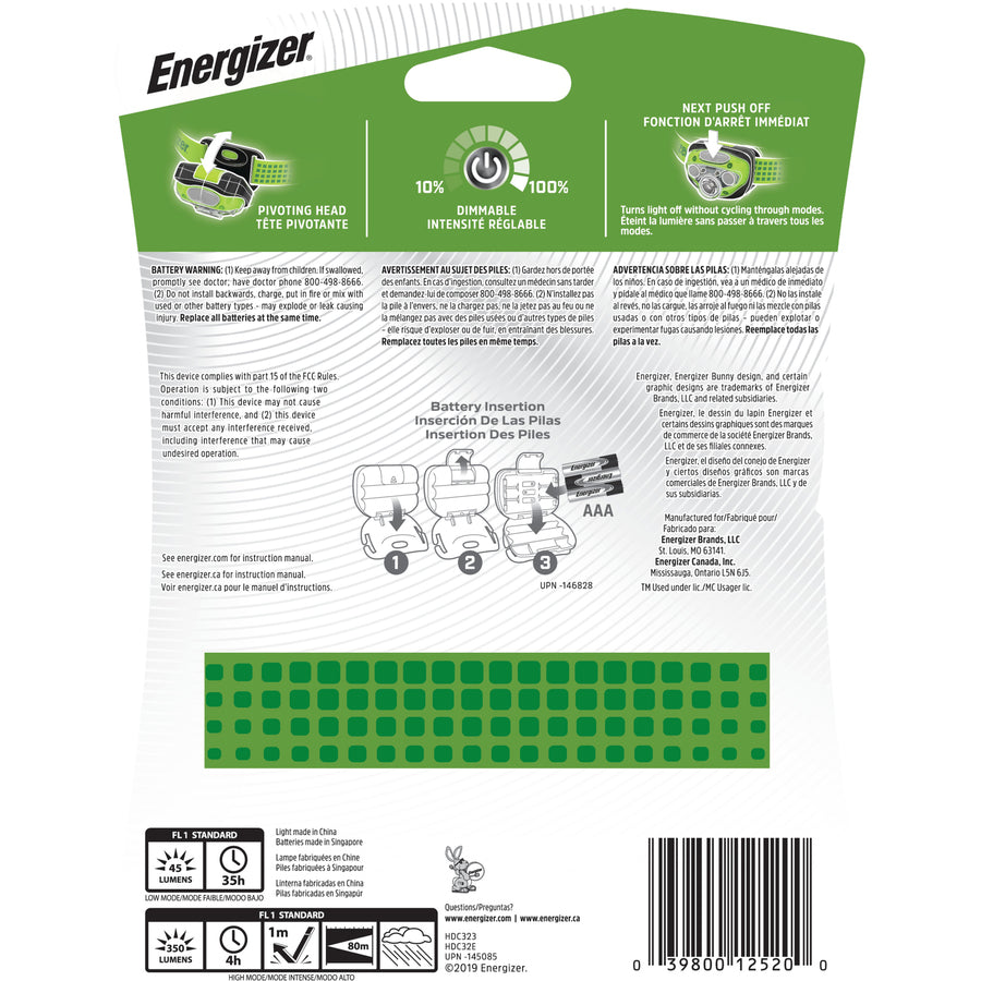 Energizer Vision HD+ LED Headlamp - HDC32E