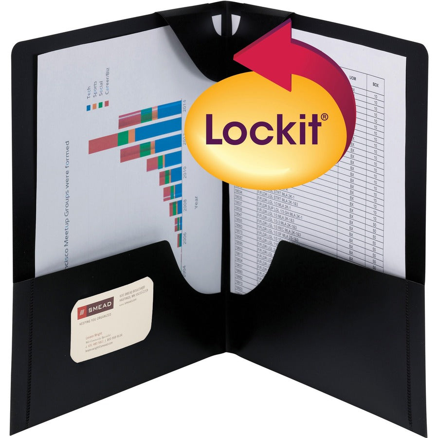 Smead Lockit Letter Pocket Folder - 87941