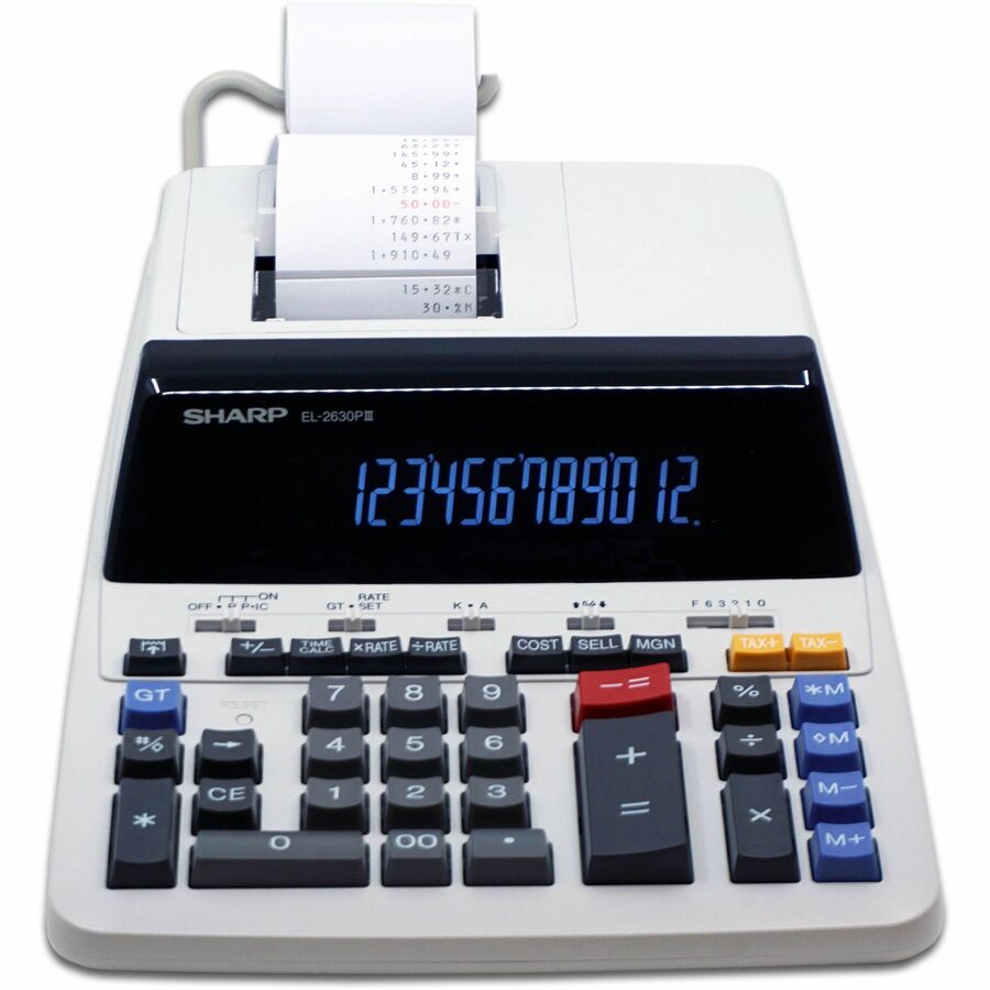 Sharp Calculators EL-2630PIII 12-Digit Commercial Printing Calculator - EL2630PIII
