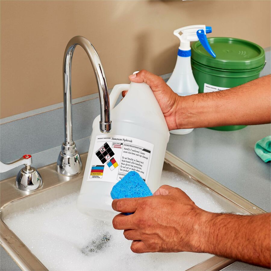 UltraDuty™ GHS Chemical Labels 4-3/4" x 7 3/4" , Permanent Adhesive, for Laser Printers - 60502