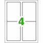UltraDuty™ GHS Chemical Labels 3-1/2" x 5" , Permanent Adhesive, for Laser Printers - 60503