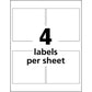 Avery&reg; UltraDuty&trade; GHS Chemical Labels4" x 4" , Permanent Adhesive, for Laser Printers - 60504